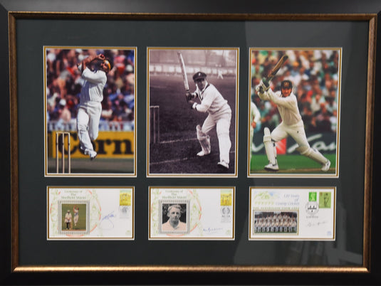 100 Years of Sheffield Shield and County Cricket Collage, from Unique Memorabilia. 