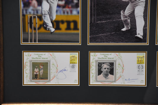 100 Years of Sheffield Shield and County Cricket Collage, from Unique Memorabilia. 