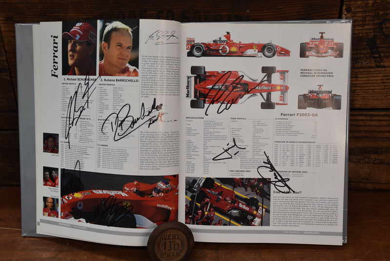 Load image into Gallery viewer, F1 2003-2004 Yearbook Personally Signed by 46 Drivers, Managers &amp; Engineers
