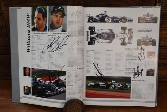F1 2003-2004 Yearbook Personally Signed by 46 Drivers, Managers & Engineers