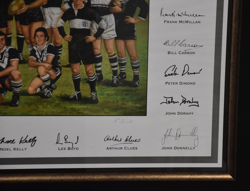 Load image into Gallery viewer, Western Suburbs Magpies Team of the Century Signed Collage, from Unique Memorabilia. 
