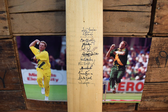 1997/1998 Bat Personally Signed by Australia, South Africa and NZ