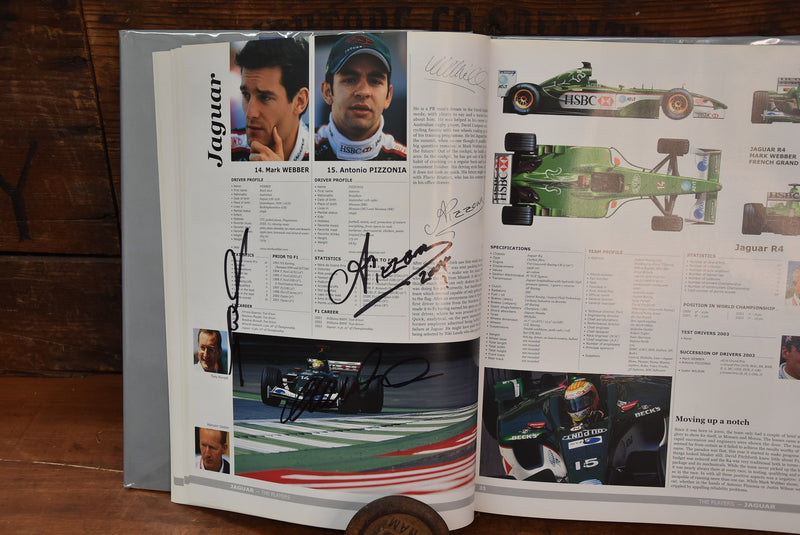 Load image into Gallery viewer, F1 2003-2004 Yearbook Personally Signed by 46 Drivers, Managers &amp; Engineers
