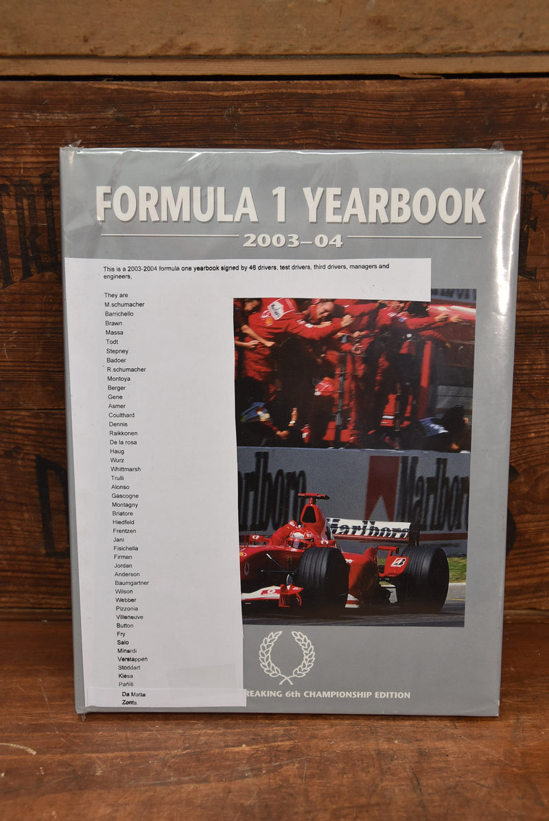 Load image into Gallery viewer, F1 2003-2004 Yearbook Personally Signed by 46 Drivers, Managers &amp; Engineers
