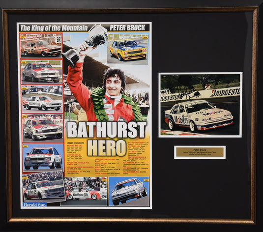 'King of the Mountain' Personally Signed Peter Brock Collage, from Unique Memorabilia. 