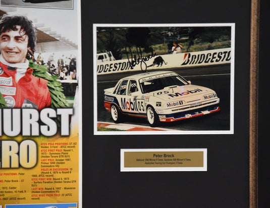 'King of the Mountain' Personally Signed Peter Brock Collage, from Unique Memorabilia. 