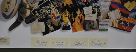 Wallabies 1991 World Cup Champions Personally Signed Collage, from Unique Memorabilia. 