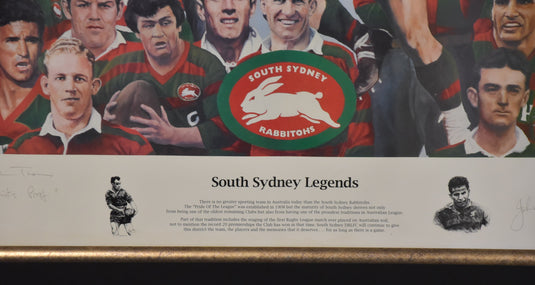 South Sydney Legends Personally Signed Team Collage, from Unique Memorabilia. 