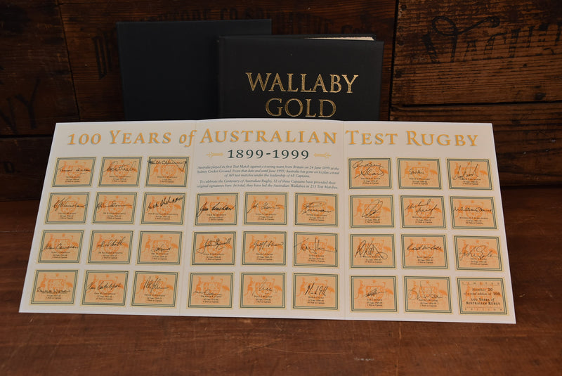 Load image into Gallery viewer, &quot;Wallaby Gold&quot; Ltd Edition, Personally Signed by 32 Wallaby Captains
