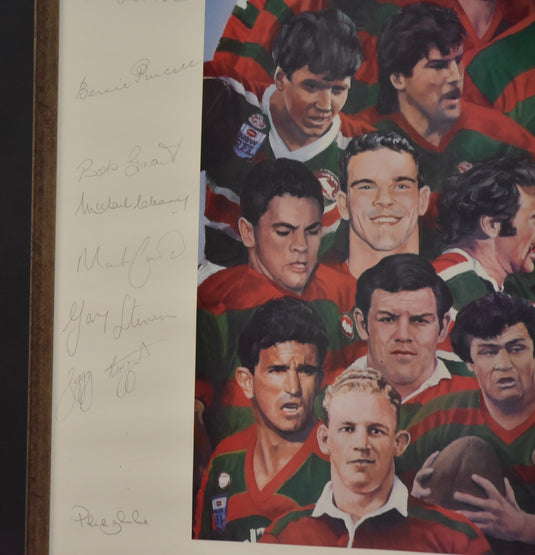 South Sydney Legends Personally Signed Team Collage, from Unique Memorabilia. 