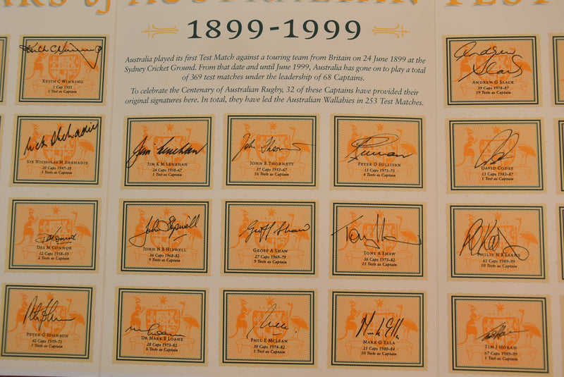 Load image into Gallery viewer, &quot;Wallaby Gold&quot; Ltd Edition, Personally Signed by 32 Wallaby Captains
