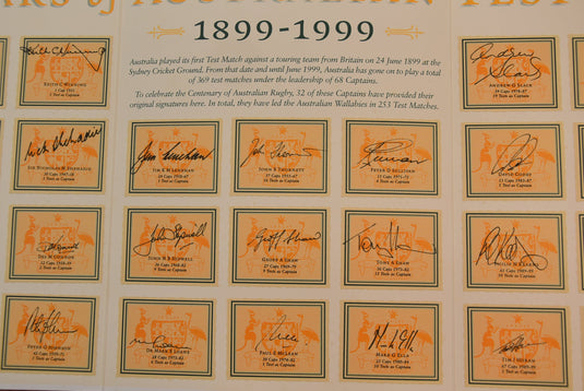 "Wallaby Gold" Ltd Edition, Personally Signed by 32 Wallaby Captains