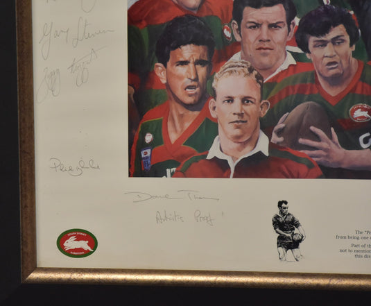 South Sydney Legends Personally Signed Team Collage, from Unique Memorabilia. 