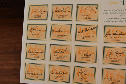 "Wallaby Gold" Ltd Edition, Personally Signed by 32 Wallaby Captains