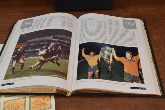 "Wallaby Gold" Ltd Edition, Personally Signed by 32 Wallaby Captains