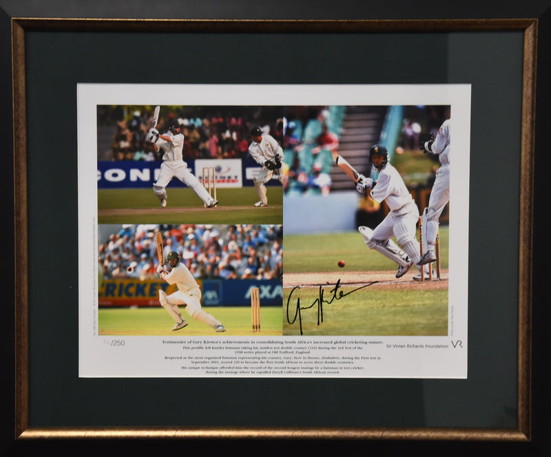 Load image into Gallery viewer, Gary Kirsten South Africa Cricket Personally Signed Career Tribute, from Unique Memorabilia. 
