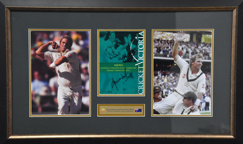 'Cricketing Icons' Personally Signed by Warne, Ponting and Gillespie, from Unique Memorabilia. 