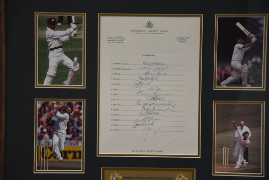 Australian Centenary Test Tour of England 1980 Personally Signed Piece, from Unique Memorabilia. 