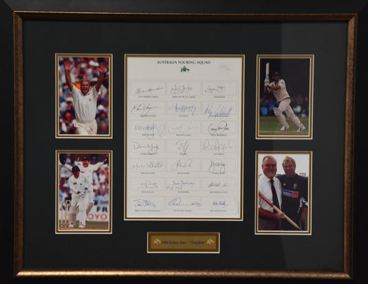 Australia 1993 Ashes Tour 'That Ball' Team Signed Collage, from Unique Memorabilia. 