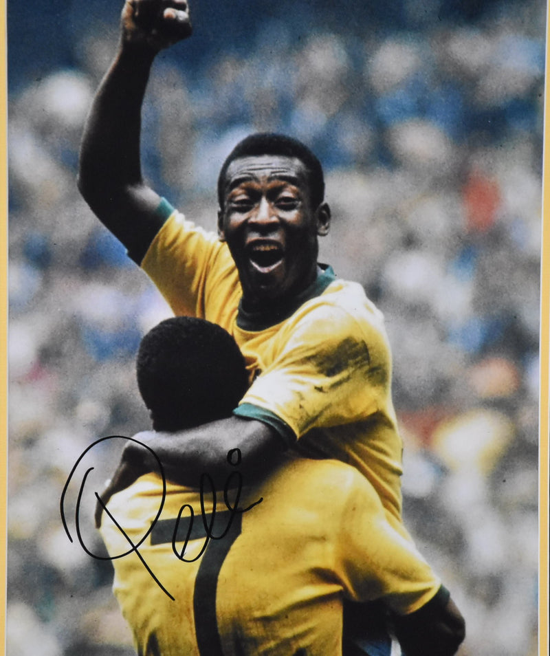 Load image into Gallery viewer, Pele Personally Signed World Cup Celebration, Framed
