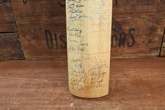 1997/1998 Bat Personally Signed by All 6 Teams Incl. Warne, Taylor, Waugh