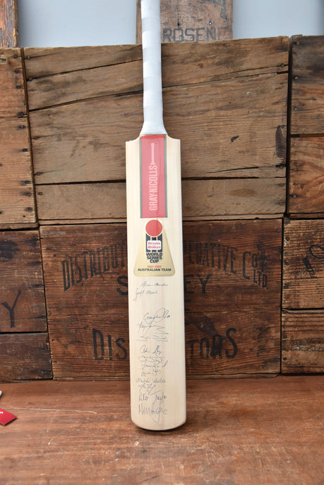 1987/1988 Australia, New Zealand, Sri Lanka Bat Personally Signed by the 3 Teams