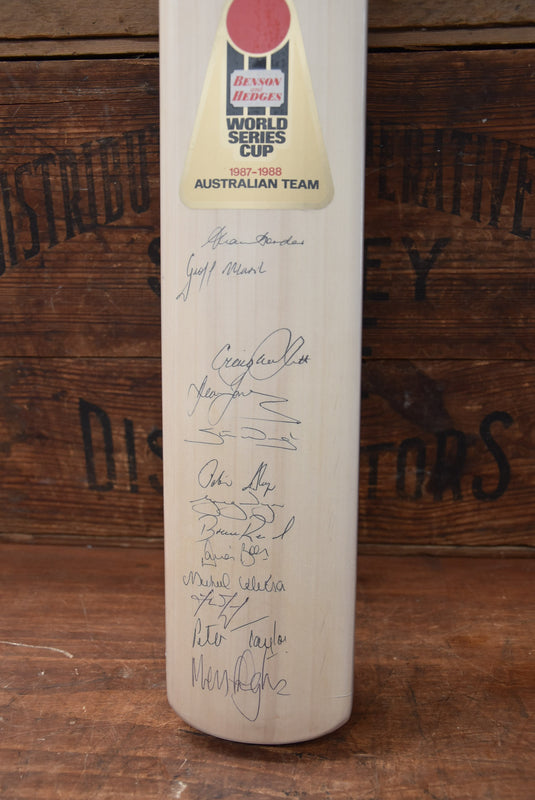 1987/1988 Australia, New Zealand, Sri Lanka Bat Personally Signed by the 3 Teams