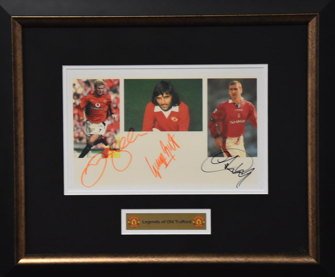 David Beckham, George Best & Eric Cantona Personally Signed 