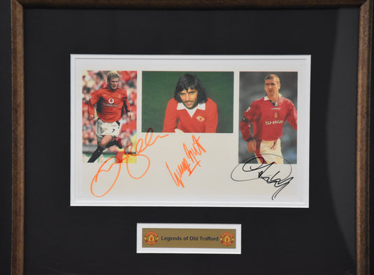David Beckham, George Best & Eric Cantona Personally Signed 