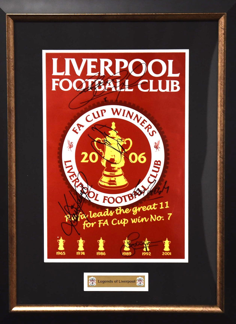 Load image into Gallery viewer, Liverpool FA Cup Winners 2006 Personally Signed Piece, from Unique Memorabilia. 
