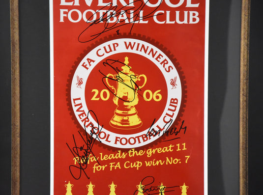 Liverpool FA Cup Winners 2006 Personally Signed Piece, from Unique Memorabilia. 