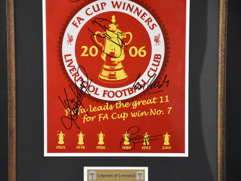 Load image into Gallery viewer, Liverpool FA Cup Winners 2006 Personally Signed Piece, from Unique Memorabilia. 

