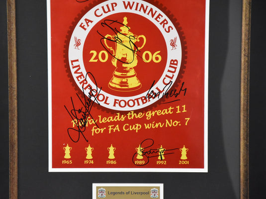 Liverpool FA Cup Winners 2006 Personally Signed Piece, from Unique Memorabilia. 