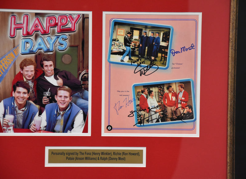 Load image into Gallery viewer, Happy Days Personally Signed by The Fonz, Richie, Ralph and Potsie
