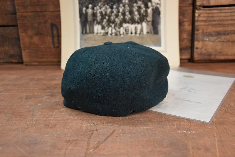 Load image into Gallery viewer, 1956 Test Worn Baggy Green Cap from Unique Memorabilia
