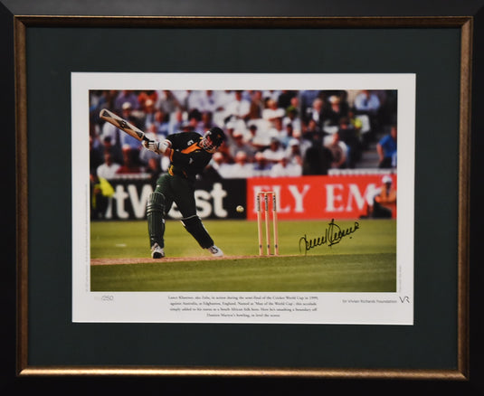 Lance Klusener South African Cricket Personally Signed Tribute, Framed