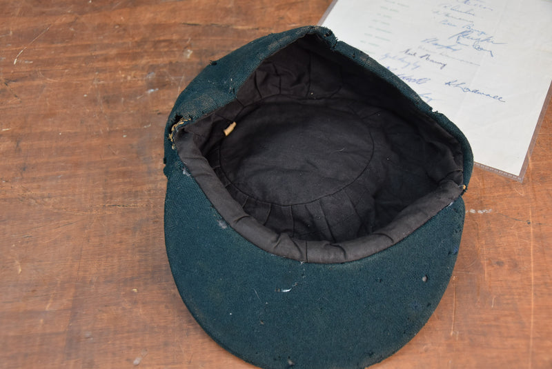 Load image into Gallery viewer, 1956 Test Worn Baggy Green Cap from Unique Memorabilia
