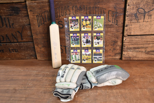 Allan Border - Signed DF Gloves from Last FC Innings