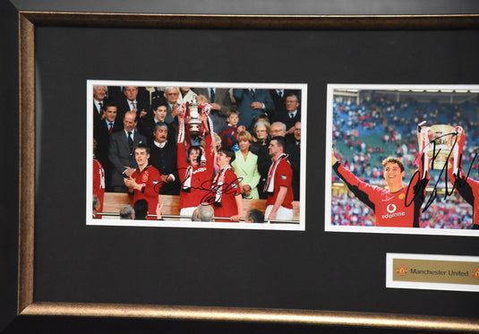 Manchester United Legends Personally Signed Collage incl. Ronaldo, from Unique Memorabilia. 