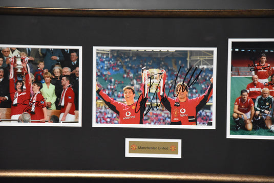 Manchester United Legends Personally Signed Collage incl. Ronaldo, from Unique Memorabilia. 