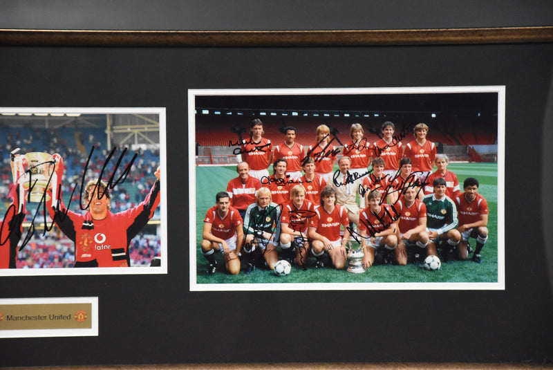 Load image into Gallery viewer, Manchester United Legends Personally Signed Collage incl. Ronaldo, from Unique Memorabilia. 
