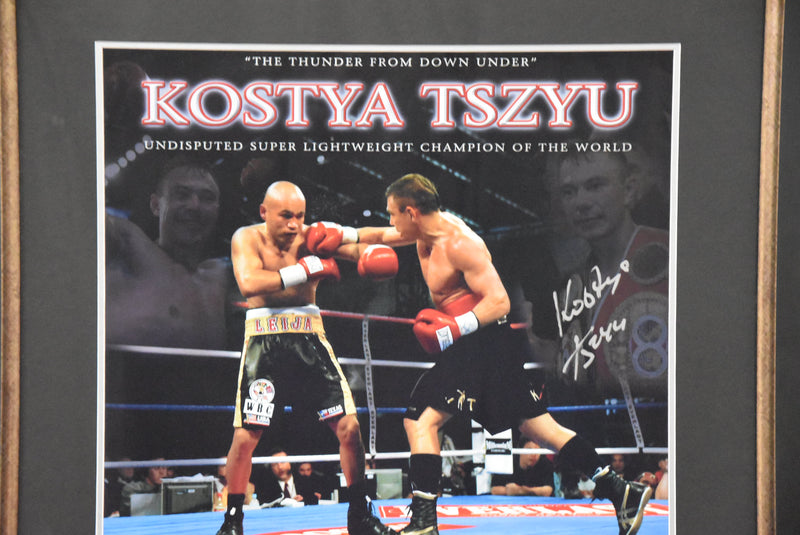 Load image into Gallery viewer, Kostya Tszyu &quot;Champion of The World&quot; Personally Signed Collage, from Unique Memorabilia. 
