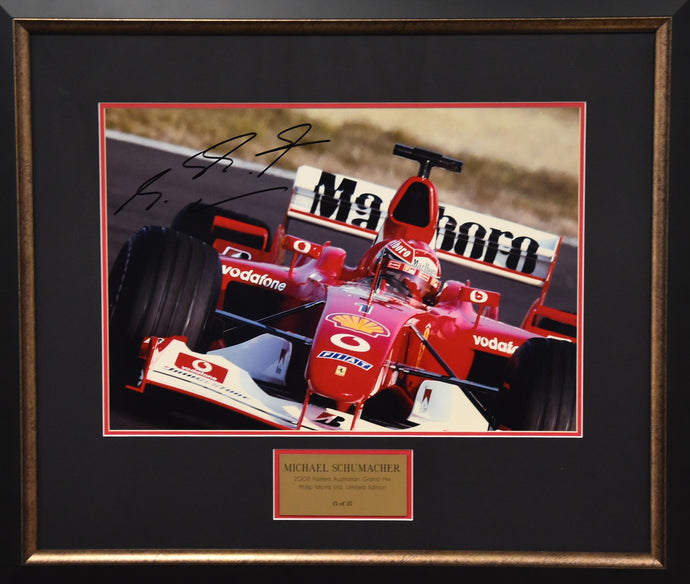 Michael Schumacher Personally Signed Limited Edition, Framed