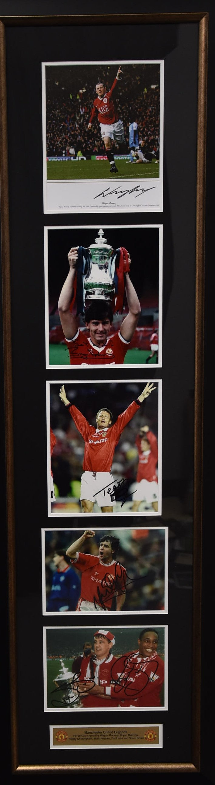 Load image into Gallery viewer, &quot;Manchester United Legends&quot; Personally Signed by 6 Inc. Rooney, Robson, Sheringham
