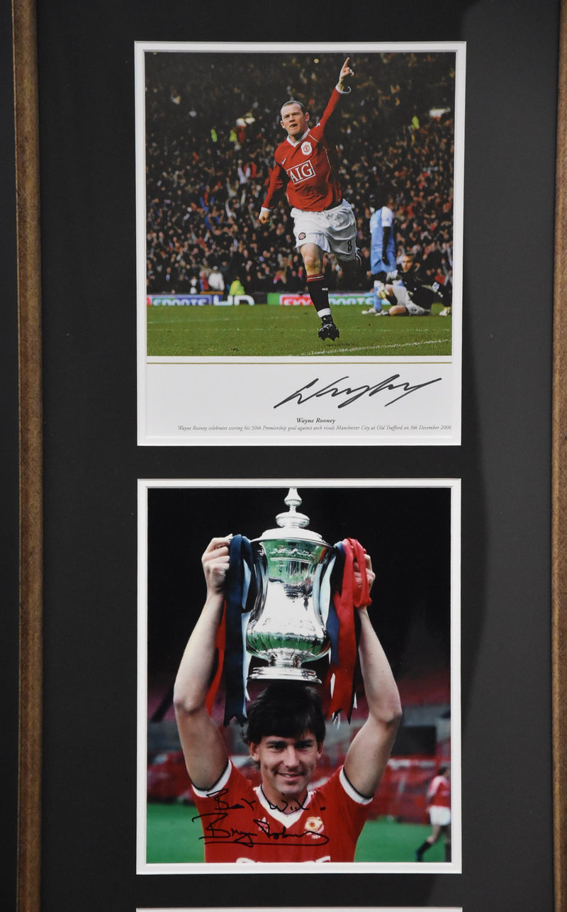 Load image into Gallery viewer, &quot;Manchester United Legends&quot; Personally Signed by 6 Inc. Rooney, Robson, Sheringham
