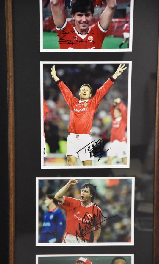 "Manchester United Legends" Personally Signed by 6 Inc. Rooney, Robson, Sheringham