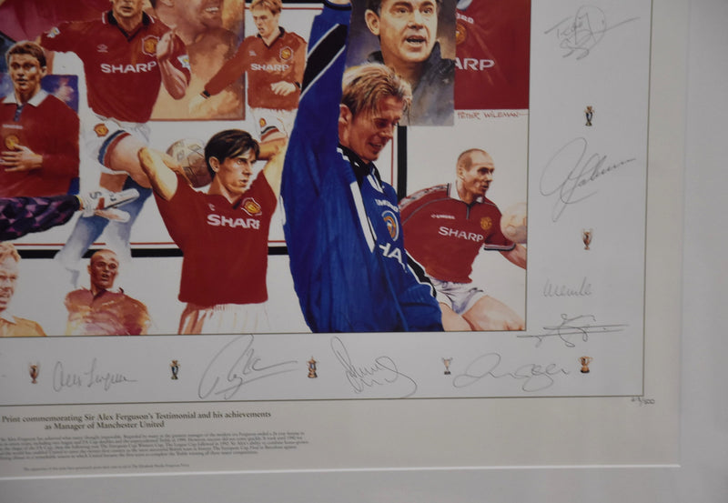 Load image into Gallery viewer, &#39;The Ferguson Years&#39; Manchester United Signed Collage, from Unique Memorabilia. 
