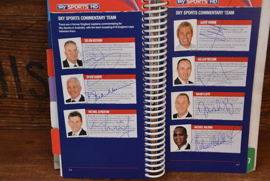 2010/2011 Ashes Media Guide Personally Signed by Legend after Legend