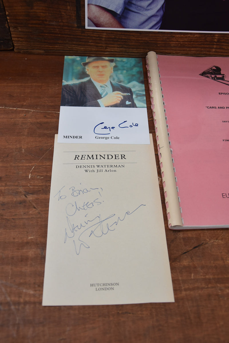 Load image into Gallery viewer, &quot;Minder&quot; - George Cole&#39;s Own Script (Signed) Plus Arfur/Terry Signatures
