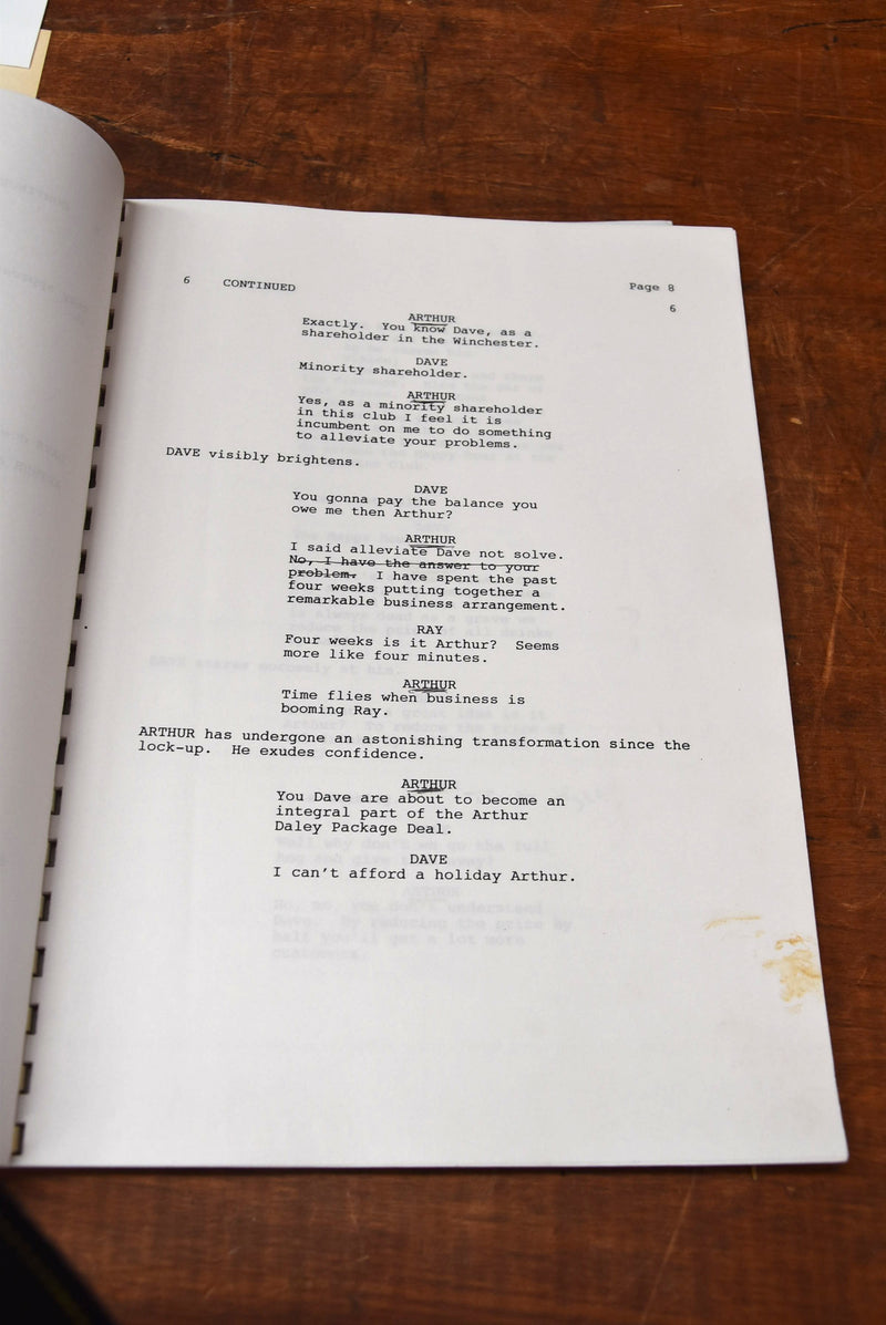 Load image into Gallery viewer, &quot;Minder&quot; - George Cole&#39;s Own Script (Signed) Plus Arfur/Terry Signatures
